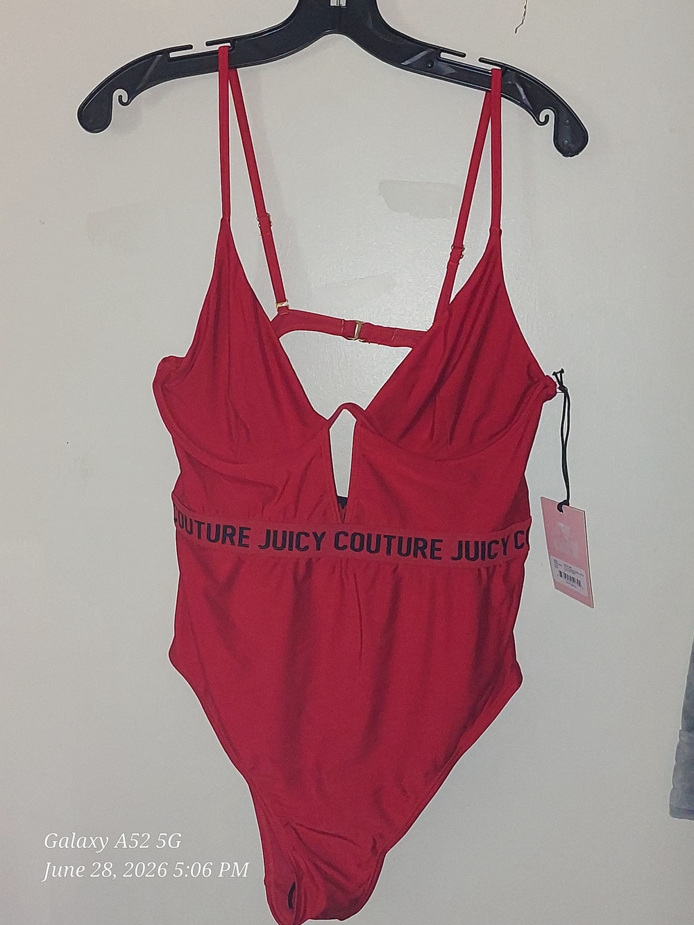 Juicy Couture Red One-Piece Bodysuit In Large